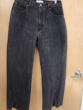 Abercrombie & Fitch Black Washed High-Rise Jeans